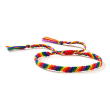 Cargar imagen en el visor de la galería, LGBT Gay Pride Braided Handmade Rainbow Bracelet