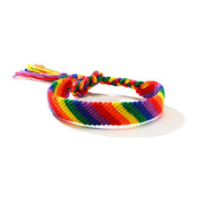 Cargar imagen en el visor de la galería, LGBT Gay Pride Braided Handmade Rainbow Bracelet