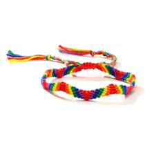 Cargar imagen en el visor de la galería, LGBT Gay Pride Braided Handmade Rainbow Bracelet