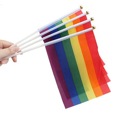 Load image into Gallery viewer, LGBT Plastic Stick Rainbow Flag
