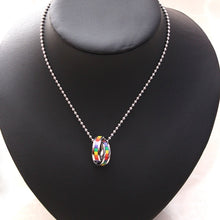 Load image into Gallery viewer, LGBT Double Rainbow Circle Necklace
