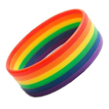 Cargar imagen en el visor de la galería, Unisex LGBT Rainbow LGBT Pride Silicone Rubber Bracelet
