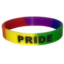 Cargar imagen en el visor de la galería, Unisex LGBT Rainbow LGBT Pride Silicone Rubber Bracelet
