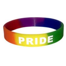 Cargar imagen en el visor de la galería, Unisex LGBT Rainbow LGBT Pride Silicone Rubber Bracelet
