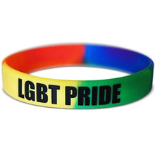 Cargar imagen en el visor de la galería, Unisex LGBT Rainbow LGBT Pride Silicone Rubber Bracelet
