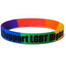 Load image into Gallery viewer, Unisex LGBT Rainbow LGBT Pride Silicone Rubber Bracelet
