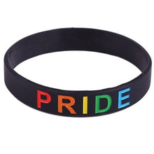 Load image into Gallery viewer, Unisex LGBT Rainbow LGBT Pride Silicone Rubber Bracelet
