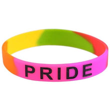 Cargar imagen en el visor de la galería, Unisex LGBT Rainbow LGBT Pride Silicone Rubber Bracelet
