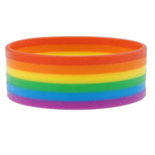 Load image into Gallery viewer, Unisex LGBT Rainbow LGBT Pride Silicone Rubber Bracelet
