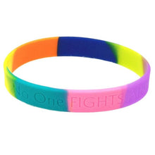 Cargar imagen en el visor de la galería, Unisex LGBT Rainbow LGBT Pride Silicone Rubber Bracelet
