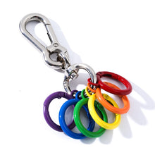 Load image into Gallery viewer, New Gay Lesbian Key Ring Metal Keychain Hook
