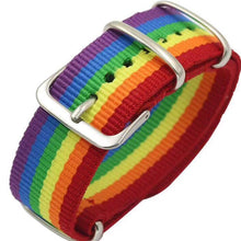 Load image into Gallery viewer, Lesbians Gays Bisexuals Transgender Nylon Rainbow Buckle Bracelets
