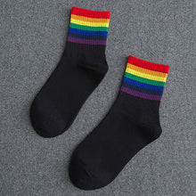 Load image into Gallery viewer, LGBT Rainbow Striped Socks
