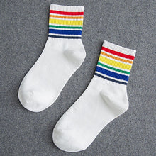 Load image into Gallery viewer, LGBT Rainbow Striped Socks
