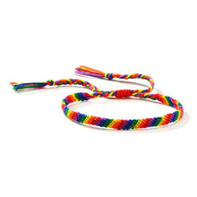 Load image into Gallery viewer, LGBT Gay Pride Braided Handmade Rainbow Bracelet
