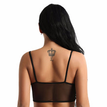 Load image into Gallery viewer, Rave Crop Top With Mermaid Sea Shell Nipple Coverings
