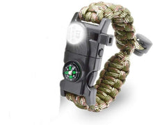 Load image into Gallery viewer, Outdoor Survival Paracord Emergency Tool Bracelet
