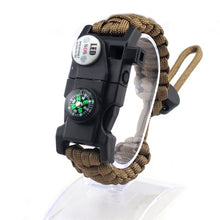 Load image into Gallery viewer, Outdoor Survival Paracord Emergency Tool Bracelet
