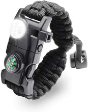 Cargar imagen en el visor de la galería, Outdoor Survival Paracord Emergency Tool Bracelet
