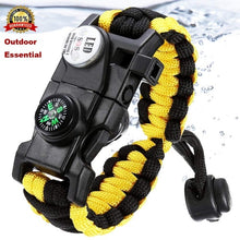 Load image into Gallery viewer, Outdoor Survival Paracord Emergency Tool Bracelet
