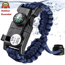 Load image into Gallery viewer, Outdoor Survival Paracord Emergency Tool Bracelet
