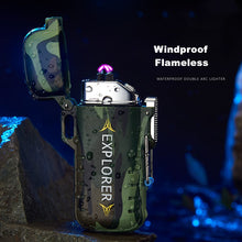 Cargar imagen en el visor de la galería, New Waterproof Dual Arc USB Electronic Lighter
