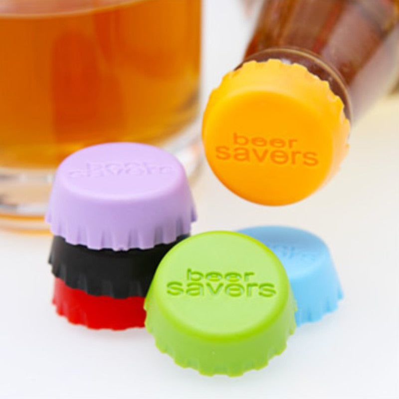 6 Piece Silicone Leak-Free & Reusable Beer Bottle Caps