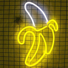 Load image into Gallery viewer, Banana Neon Light Wall Hanging Sign USB Powered
